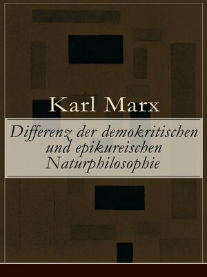 cover image of Differenz der demokritischen und epikureischen Naturphilosophie